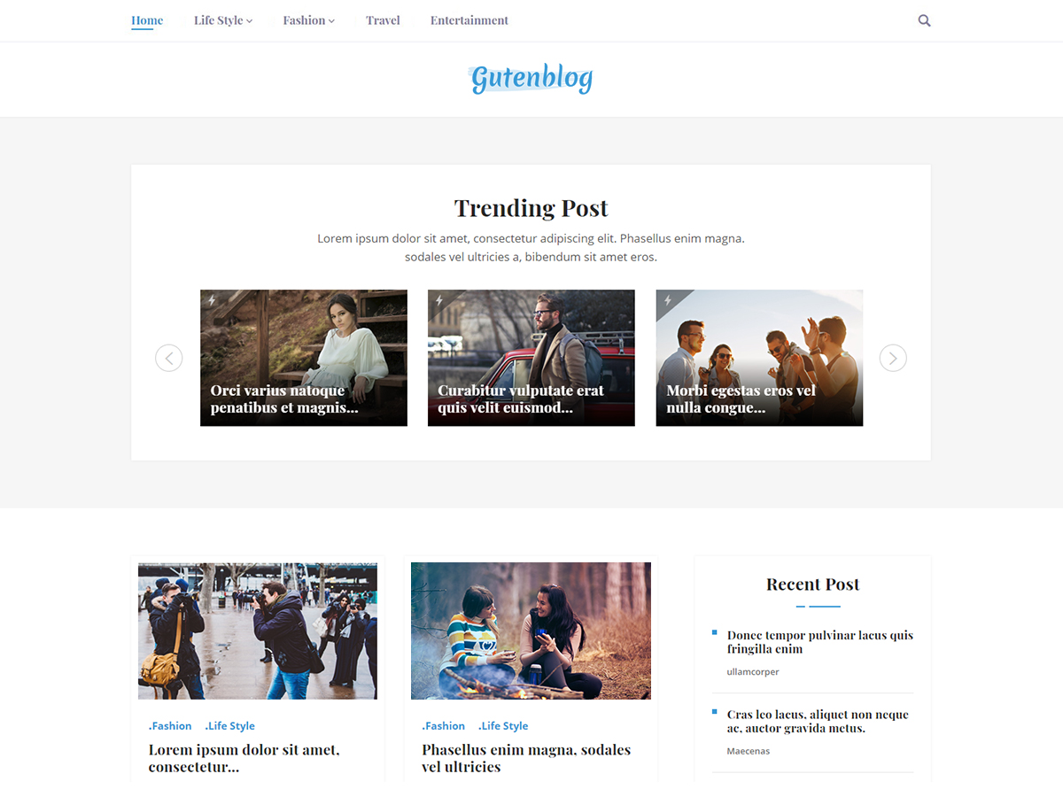 Gutenblog Preview Wordpress Theme - Rating, Reviews, Preview, Demo & Download