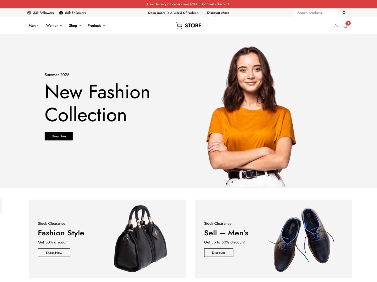 Gutenify Fashionstore Preview Wordpress Theme - Rating, Reviews, Preview, Demo & Download