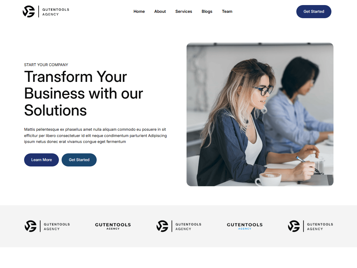 Gutentools Agency Preview Wordpress Theme - Rating, Reviews, Preview, Demo & Download