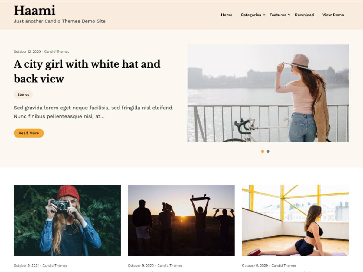 Haami Preview Wordpress Theme - Rating, Reviews, Preview, Demo & Download