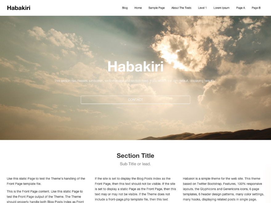 Habakiri Preview Wordpress Theme - Rating, Reviews, Preview, Demo & Download