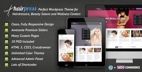 HairPress Preview Wordpress Theme - Rating, Reviews, Preview, Demo & Download