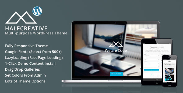 HalfCreative Preview Wordpress Theme - Rating, Reviews, Preview, Demo & Download