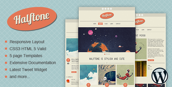 Halftone Preview Wordpress Theme - Rating, Reviews, Preview, Demo & Download