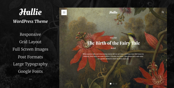 Hallie Preview Wordpress Theme - Rating, Reviews, Preview, Demo & Download