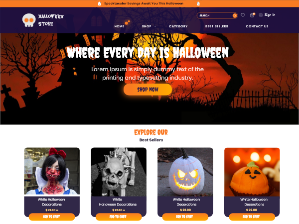 Halloween Shop Preview Wordpress Theme - Rating, Reviews, Preview, Demo & Download
