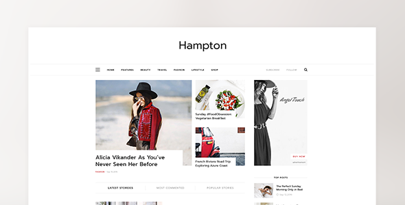 Hampton Preview Wordpress Theme - Rating, Reviews, Preview, Demo & Download