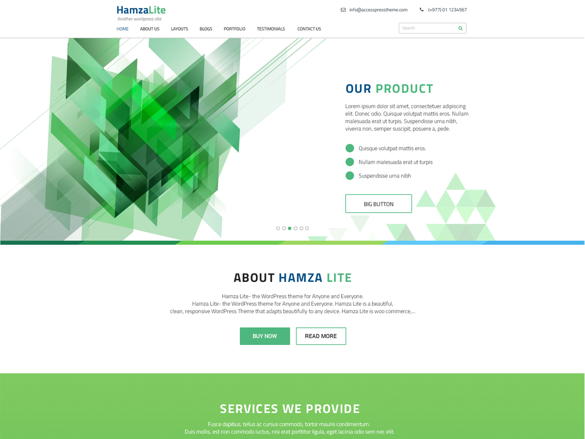 Hamza Lite Preview Wordpress Theme - Rating, Reviews, Preview, Demo & Download