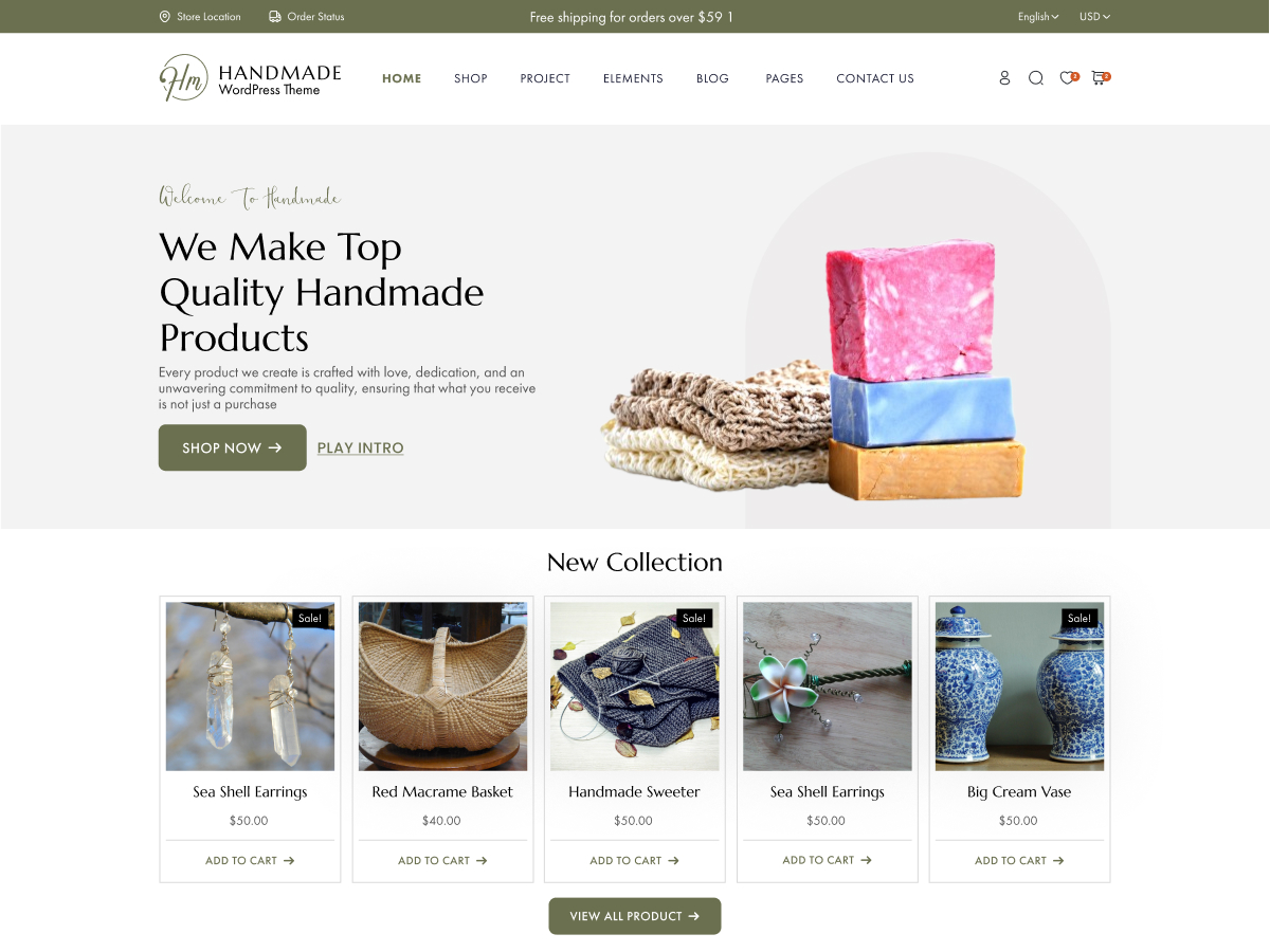 Handmade Craft Preview Wordpress Theme - Rating, Reviews, Preview, Demo & Download