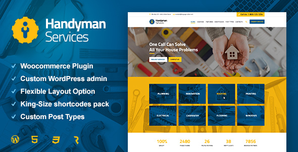 Handyman Services Preview Wordpress Theme - Rating, Reviews, Preview, Demo & Download
