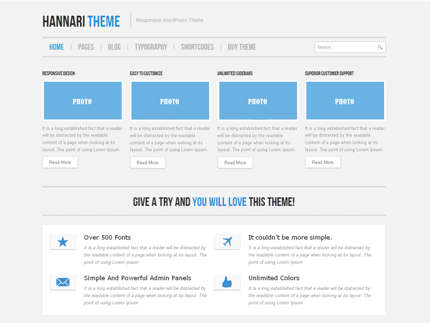 Hannari Blue Preview Wordpress Theme - Rating, Reviews, Preview, Demo & Download