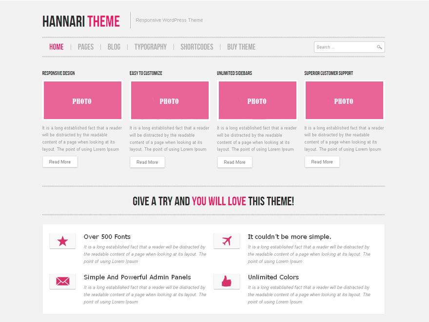 Hannari Pink Preview Wordpress Theme - Rating, Reviews, Preview, Demo & Download