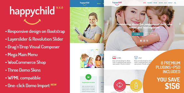HappyChild Preview Wordpress Theme - Rating, Reviews, Preview, Demo & Download