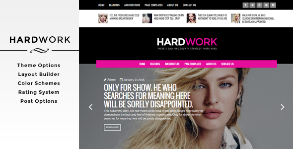 HardWork Preview Wordpress Theme - Rating, Reviews, Preview, Demo & Download