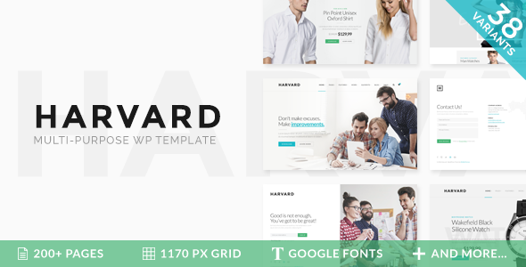 Harvard Preview Wordpress Theme - Rating, Reviews, Preview, Demo & Download