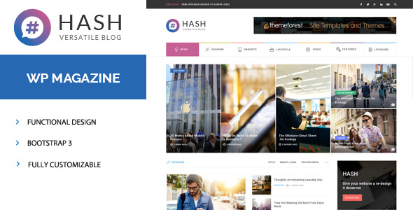 Hash Preview Wordpress Theme - Rating, Reviews, Preview, Demo & Download