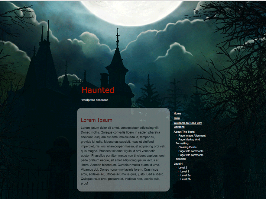 Haunted Preview Wordpress Theme - Rating, Reviews, Preview, Demo & Download