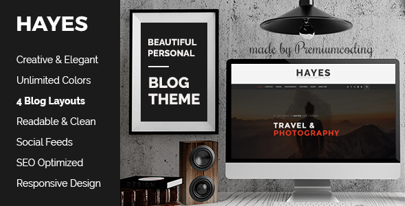 Hayes Preview Wordpress Theme - Rating, Reviews, Preview, Demo & Download
