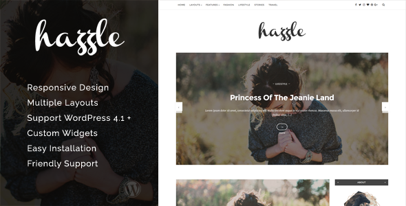 Hazzle Preview Wordpress Theme - Rating, Reviews, Preview, Demo & Download