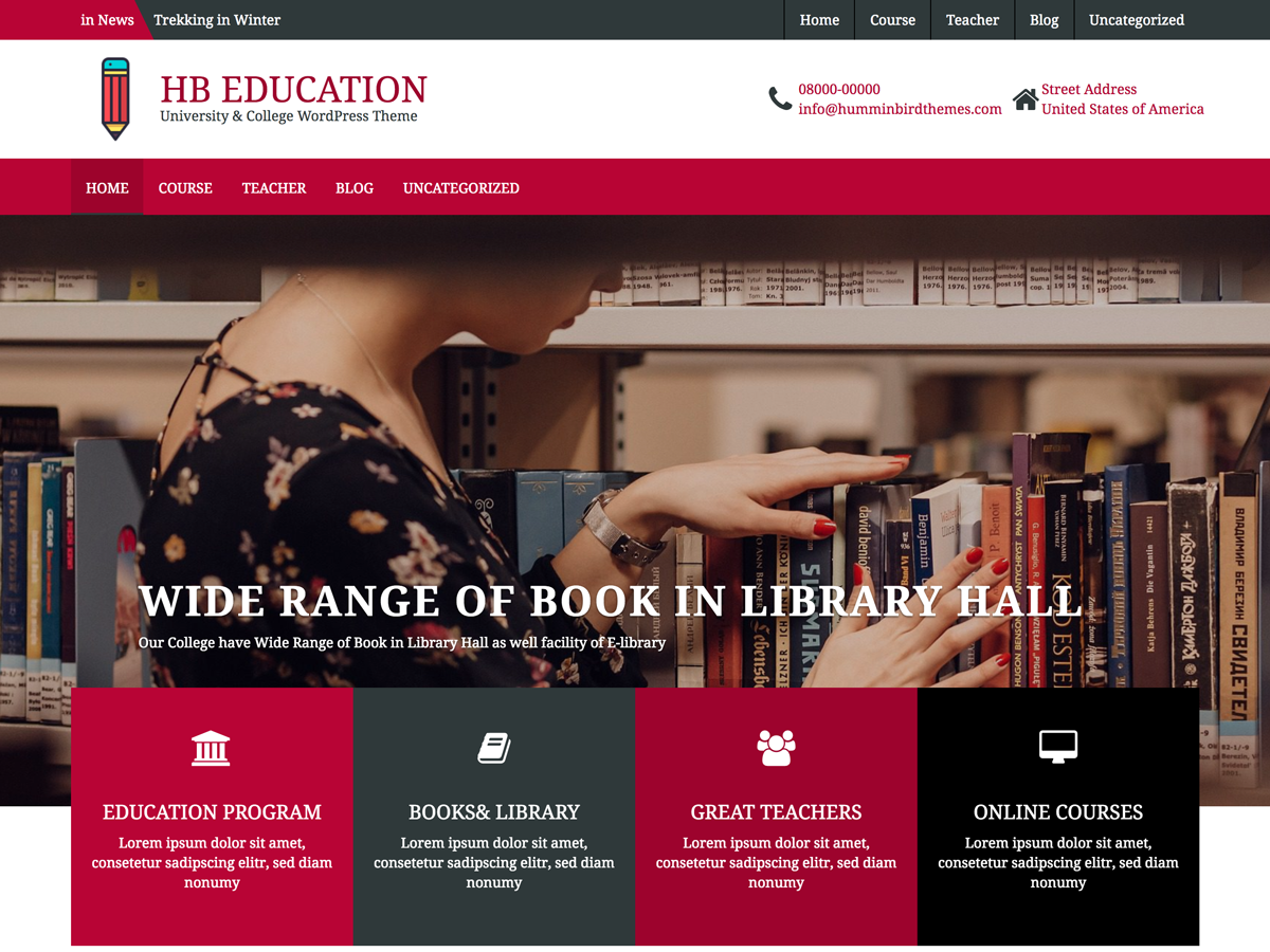 HB Education Preview Wordpress Theme - Rating, Reviews, Preview, Demo & Download