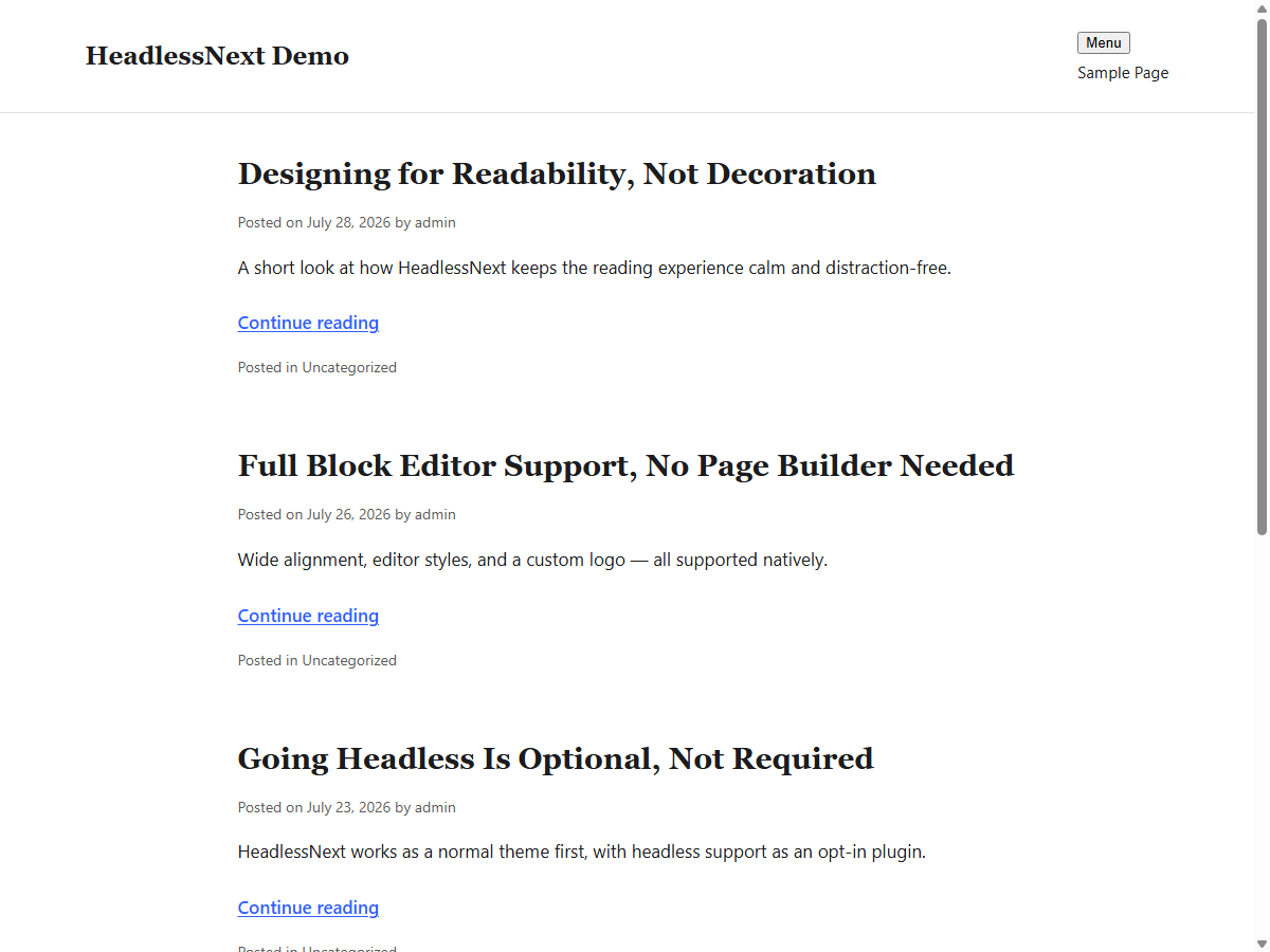 HeadlessNext Preview Wordpress Theme - Rating, Reviews, Preview, Demo & Download