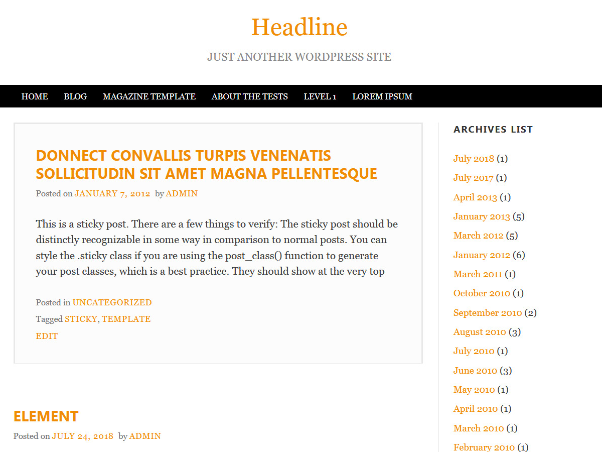 Headline Preview Wordpress Theme - Rating, Reviews, Preview, Demo & Download