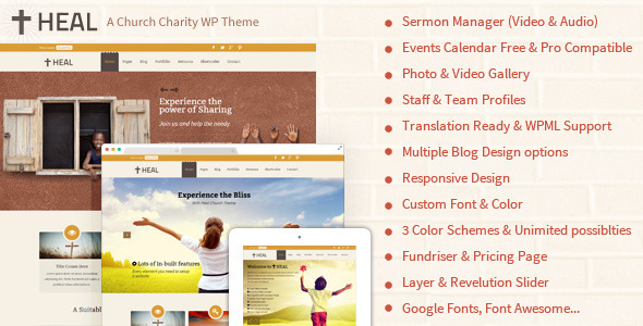Heal Church Preview Wordpress Theme - Rating, Reviews, Preview, Demo & Download