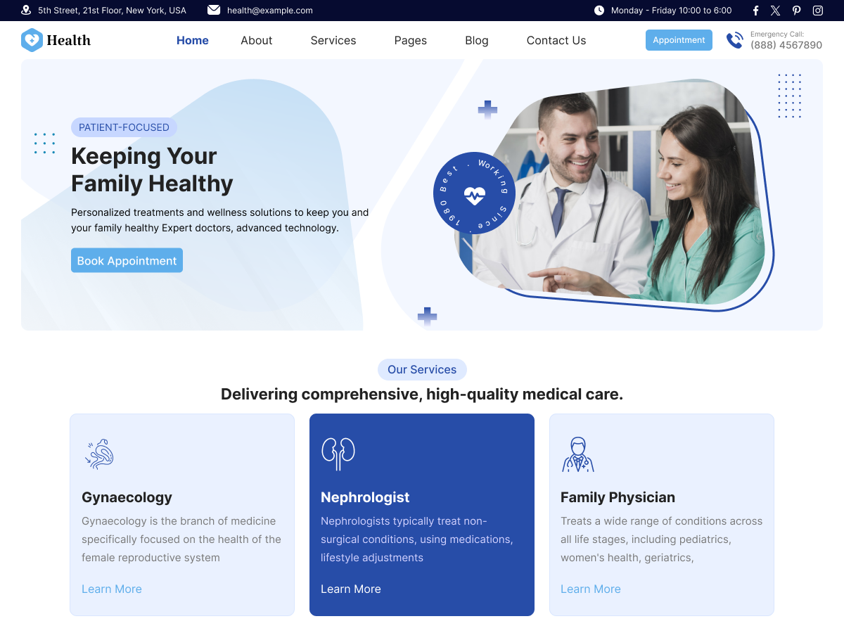 Health Assistant Preview Wordpress Theme - Rating, Reviews, Preview, Demo & Download