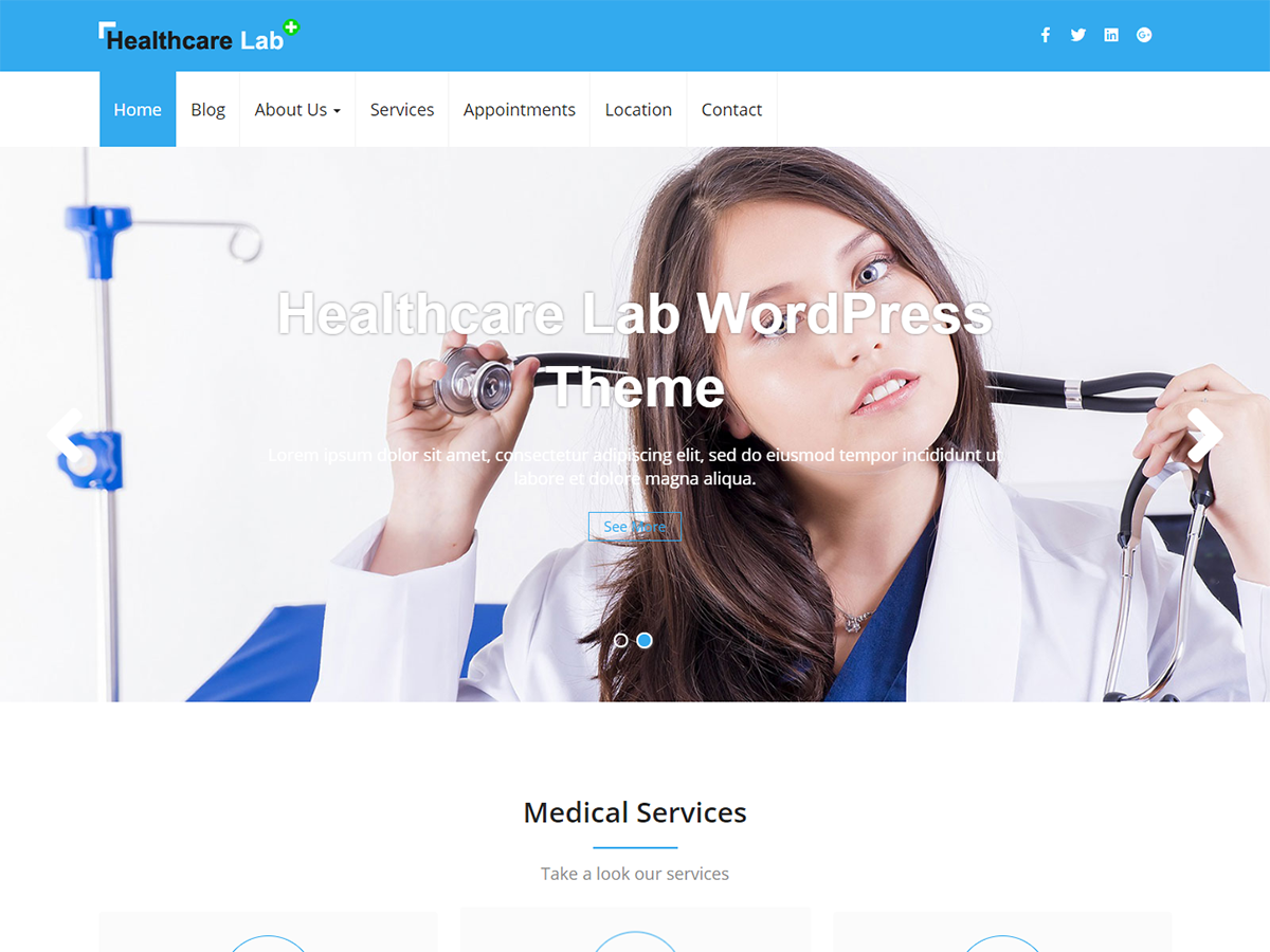 Healthcare Lab Preview Wordpress Theme - Rating, Reviews, Preview, Demo & Download