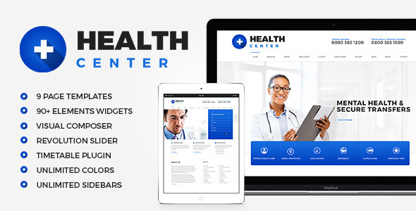 HealthCenter Preview Wordpress Theme - Rating, Reviews, Preview, Demo & Download