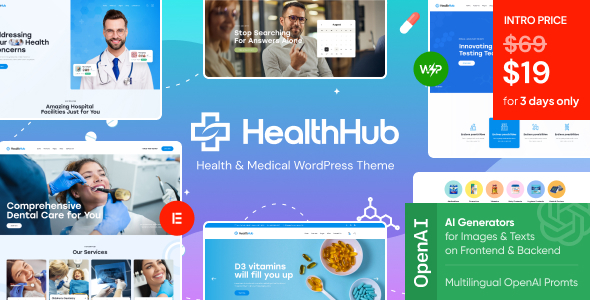 HealthHub Preview Wordpress Theme - Rating, Reviews, Preview, Demo & Download