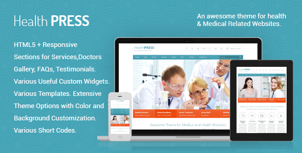 HealthPress Preview Wordpress Theme - Rating, Reviews, Preview, Demo & Download