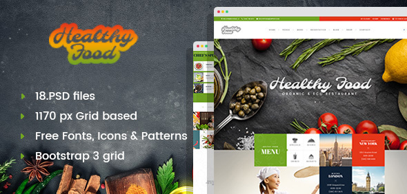 Healthy Food Preview Wordpress Theme - Rating, Reviews, Preview, Demo & Download