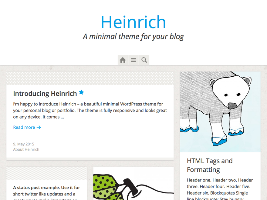 Heinrich Preview Wordpress Theme - Rating, Reviews, Preview, Demo & Download