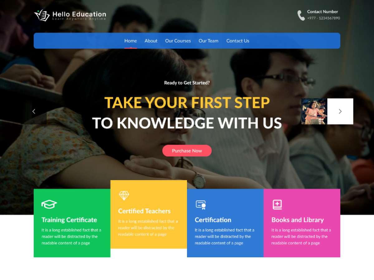 Hello Education Preview Wordpress Theme - Rating, Reviews, Preview, Demo & Download