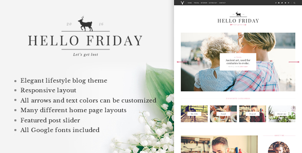 Hello Friday Preview Wordpress Theme - Rating, Reviews, Preview, Demo & Download