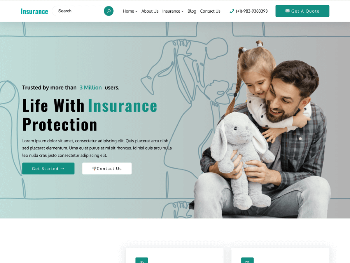 Hello Insurance Preview Wordpress Theme - Rating, Reviews, Preview, Demo & Download