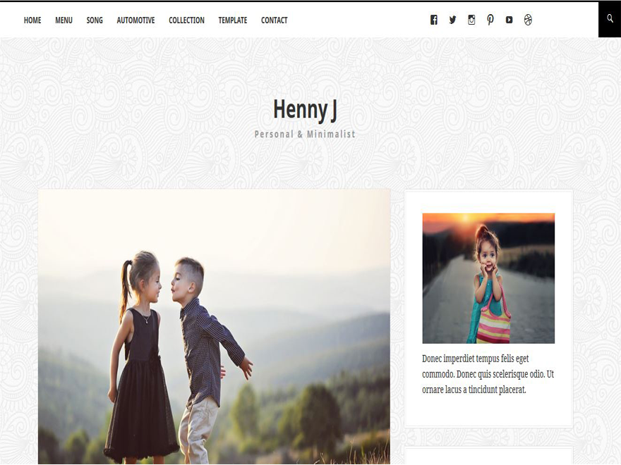 Hennyj Preview Wordpress Theme - Rating, Reviews, Preview, Demo & Download