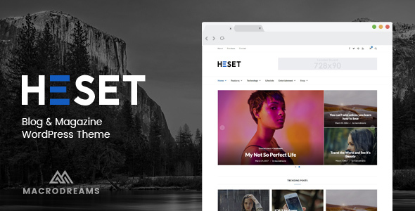 Heset Preview Wordpress Theme - Rating, Reviews, Preview, Demo & Download