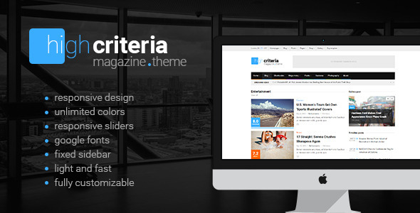 HighCriteria Preview Wordpress Theme - Rating, Reviews, Preview, Demo & Download