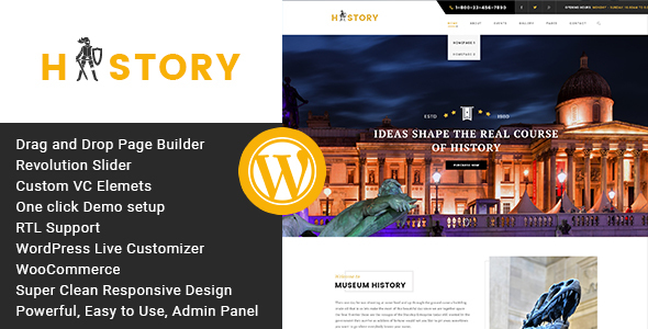 History Preview Wordpress Theme - Rating, Reviews, Preview, Demo & Download