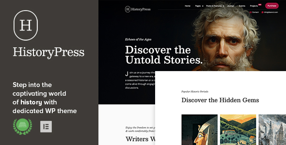 HistoryPress Preview Wordpress Theme - Rating, Reviews, Preview, Demo & Download