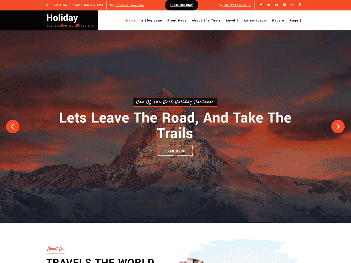 Holiday Lite Preview Wordpress Theme - Rating, Reviews, Preview, Demo & Download