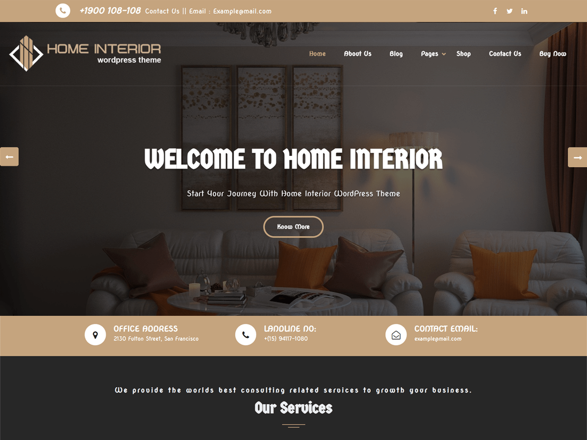 Home Interior Preview Wordpress Theme - Rating, Reviews, Preview, Demo & Download