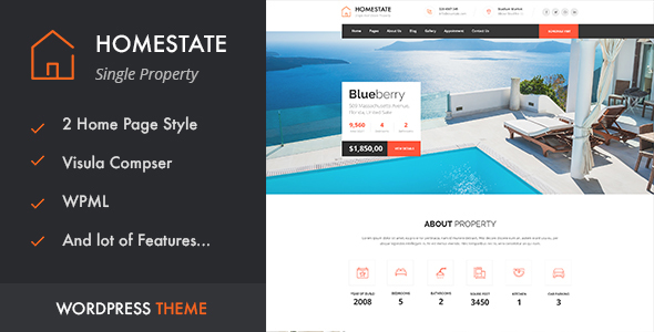 HOME STATE Preview Wordpress Theme - Rating, Reviews, Preview, Demo & Download