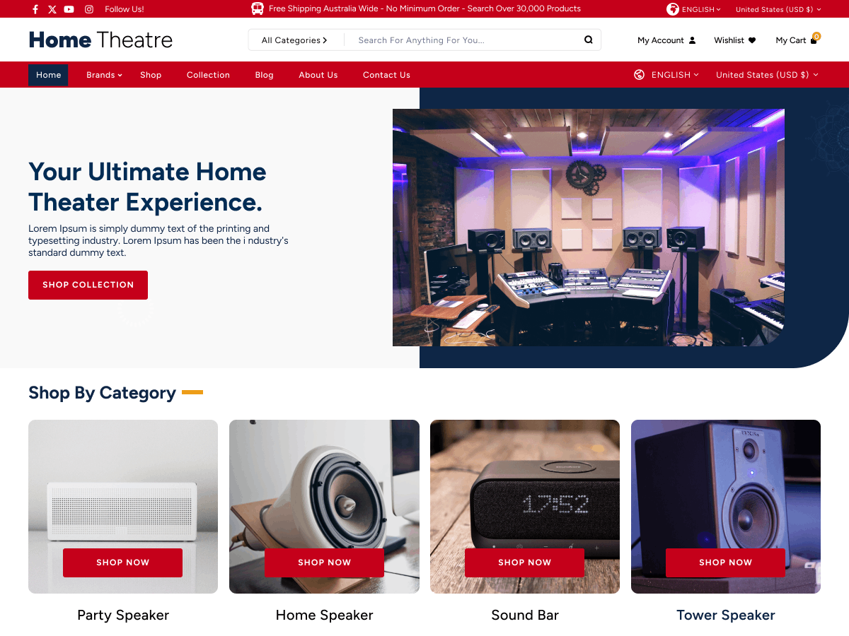 Home Theatre Preview Wordpress Theme - Rating, Reviews, Preview, Demo & Download