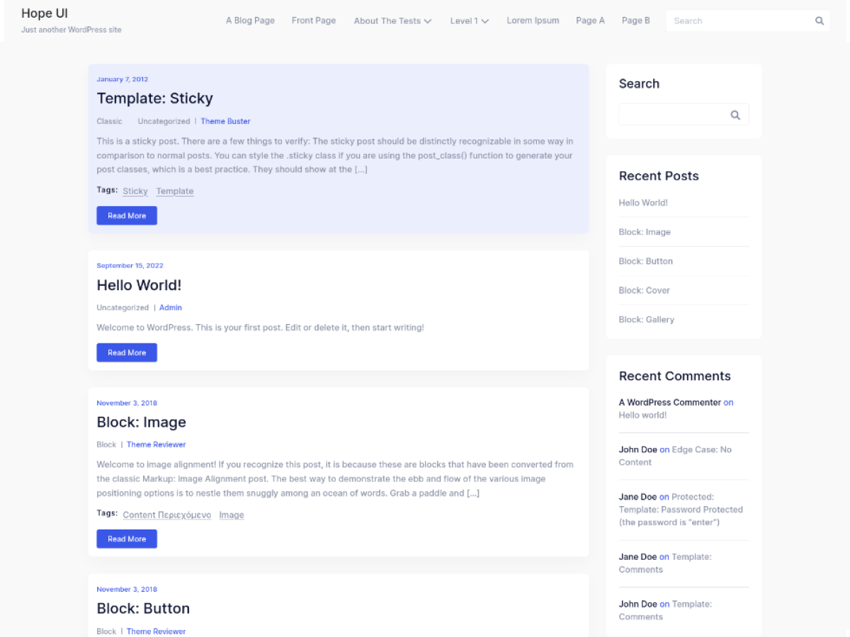 HopeUI Preview Wordpress Theme - Rating, Reviews, Preview, Demo & Download