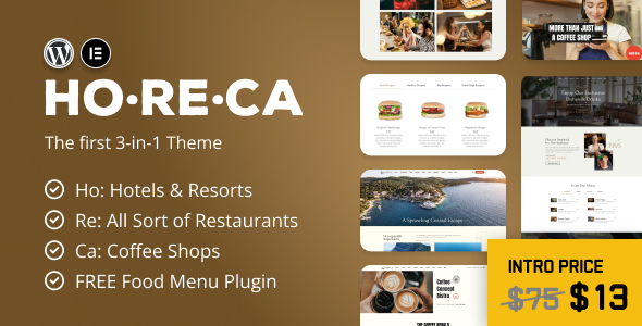 HoReCa Preview Wordpress Theme - Rating, Reviews, Preview, Demo & Download