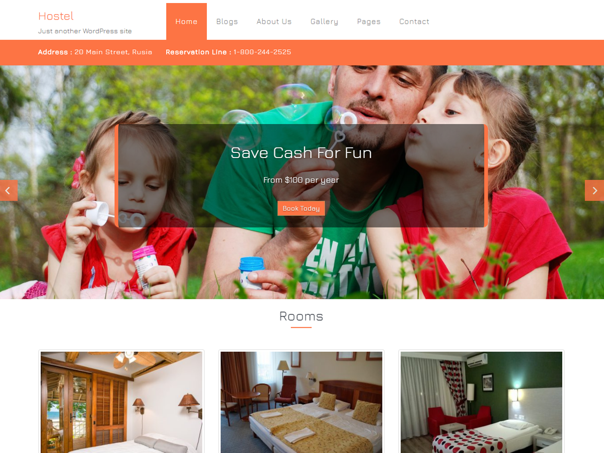 Hostel Preview Wordpress Theme - Rating, Reviews, Preview, Demo & Download