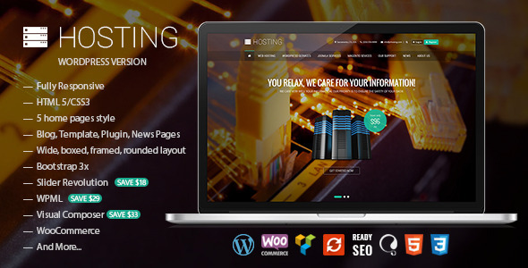 Hosting Preview Wordpress Theme - Rating, Reviews, Preview, Demo & Download